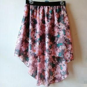 Charlotte  Russe Floral Hi Love Skirt